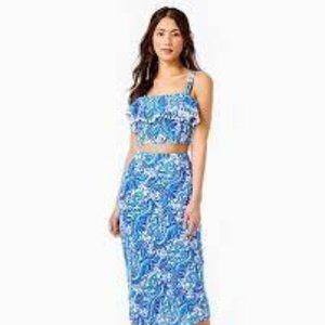 Lilly Pulitzer Gretna Skirt Set in Baha Blue Bird is the Word